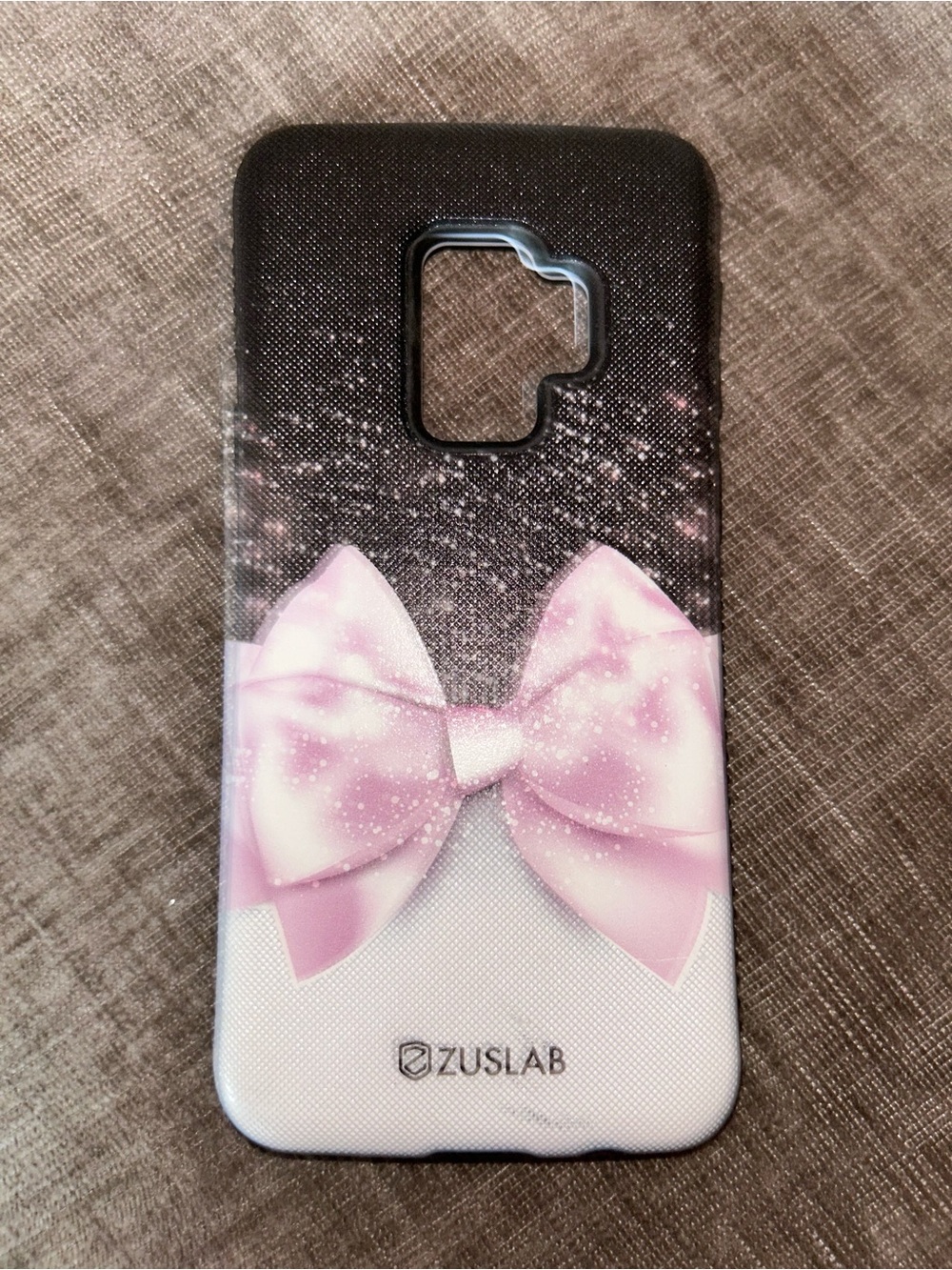 Samsung galaxy S9 phone case Pink Bow Glitter Galaxy Phone Case